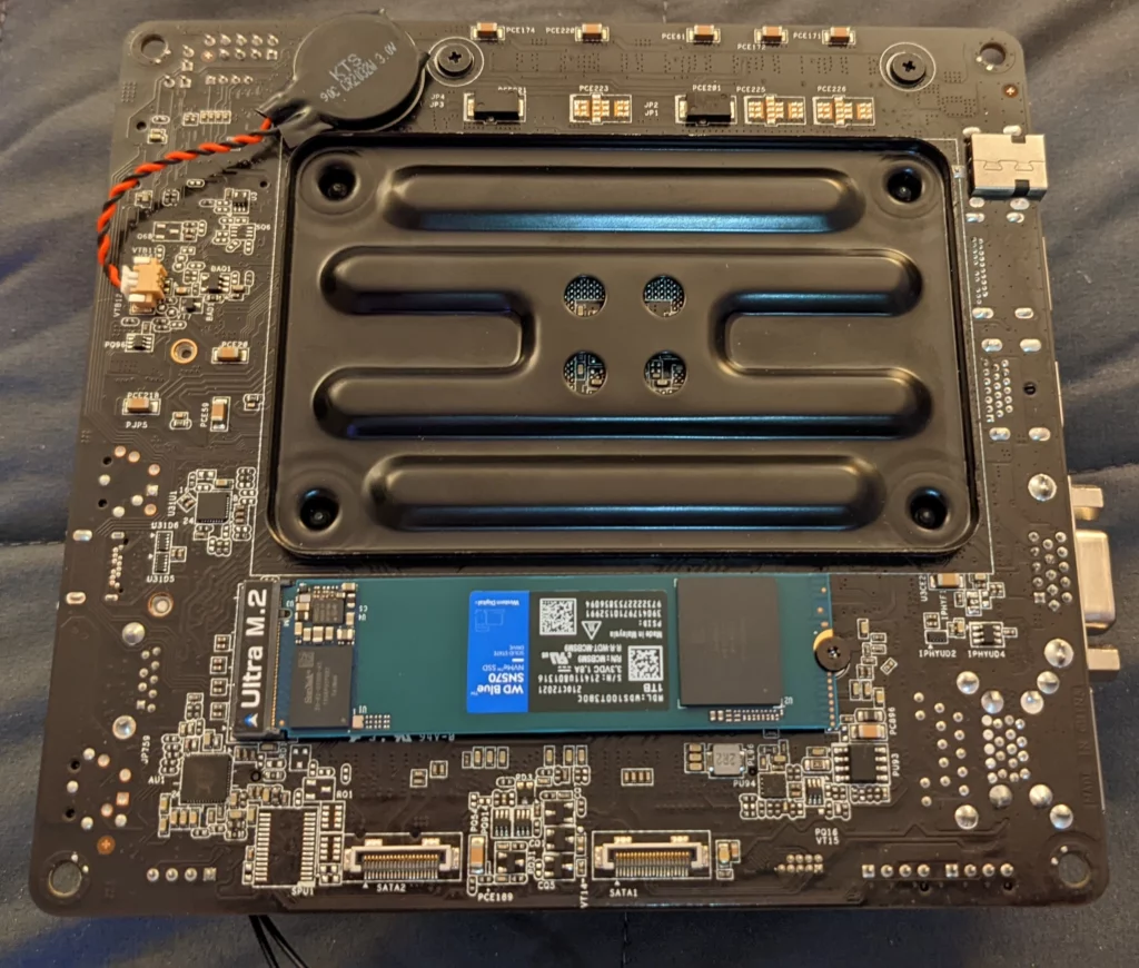 x300 Motherboard Bottom with M.2 Drive Installed